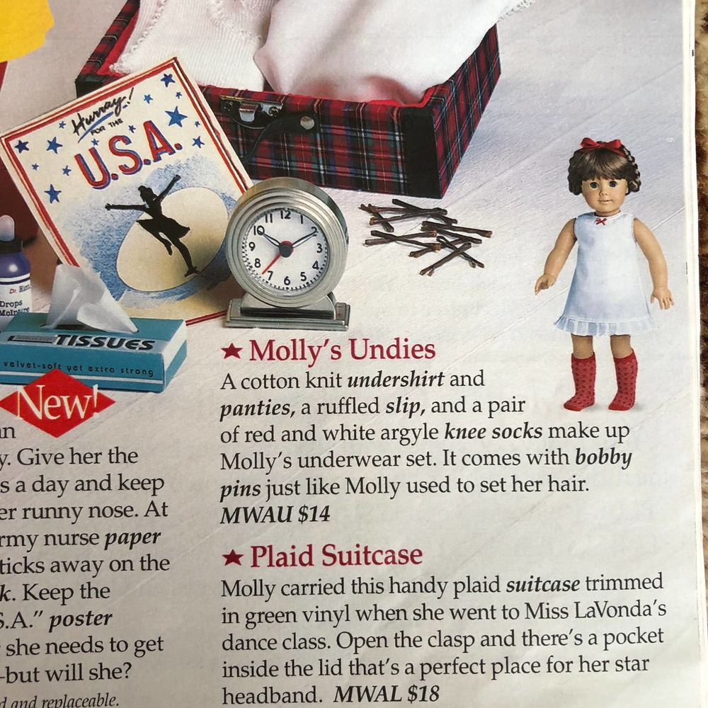 RETIRED Vintage American Girl Molly's Undies Complete Collection BRAND NEW